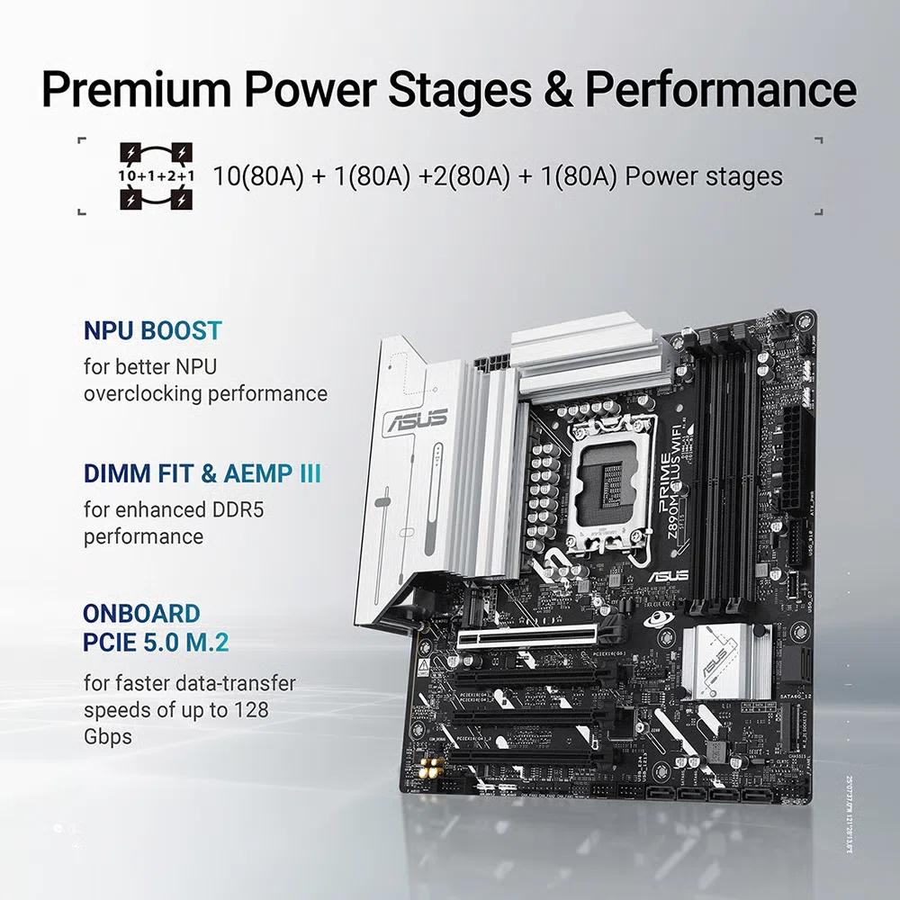 ASUS PRIME Z890M-PLUS WIFI-CSM Micro-ATX материнская плата (DDR5) 3