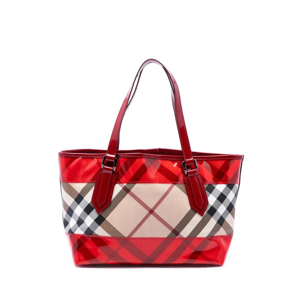 2000-2017 Vinyl Trimmed Supernova Check Coated Canvas tote bag 1