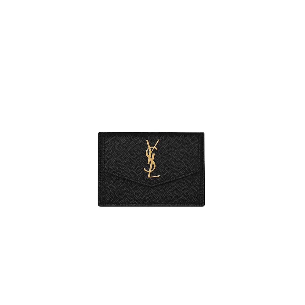 Yves Saint Laurent Uptown Flap Card Holder в черном цвете 1