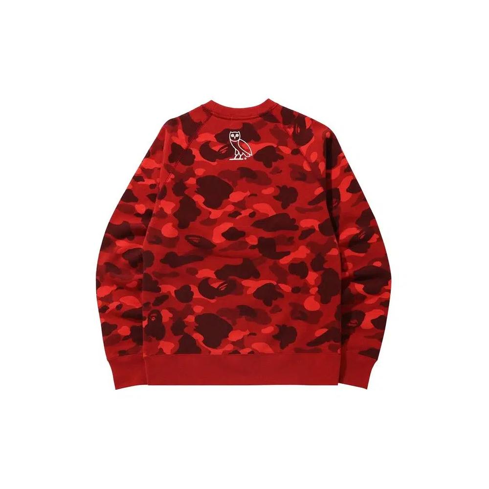 Свитшоты BAPE x OVO Color Camo Crewneck 'Red' 2