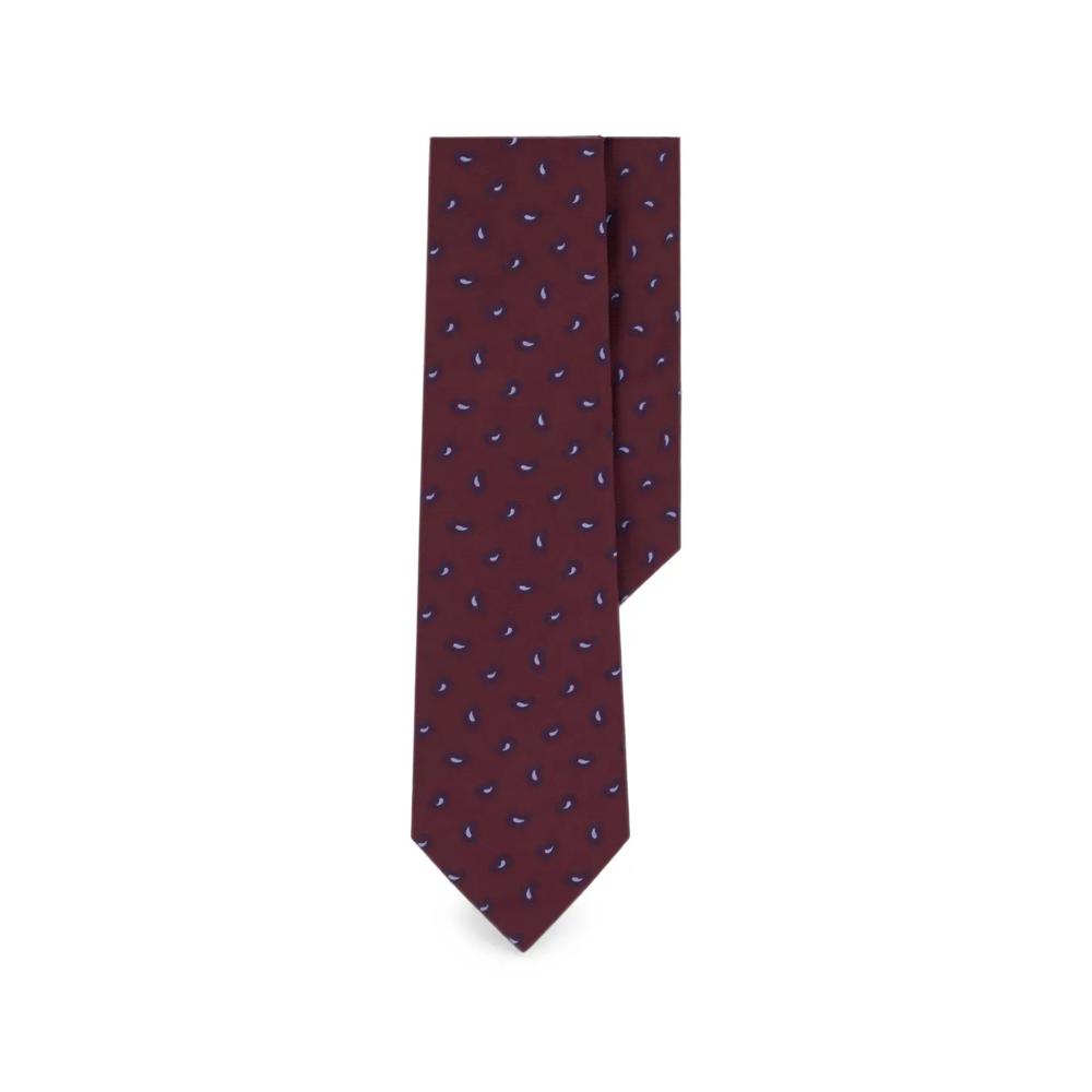 tie jacquard micro paisley-pattern silk 1