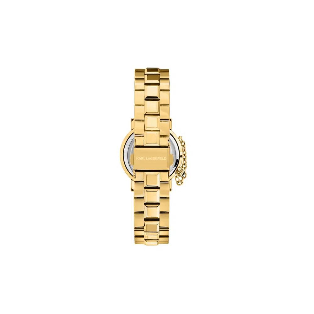 【Гарантия 2 года】KARL LAGERFELD 33mm Женские золотые кварцевые часы с кристаллами R0553100503 3