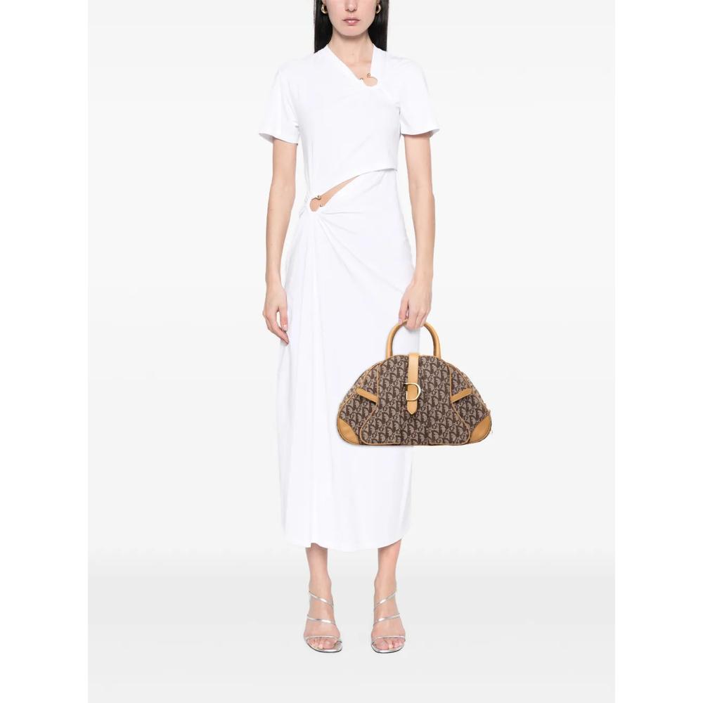 Мини-сумка Diorissimo Canvas Double Saddle Bowler Bag (2001 год) 2