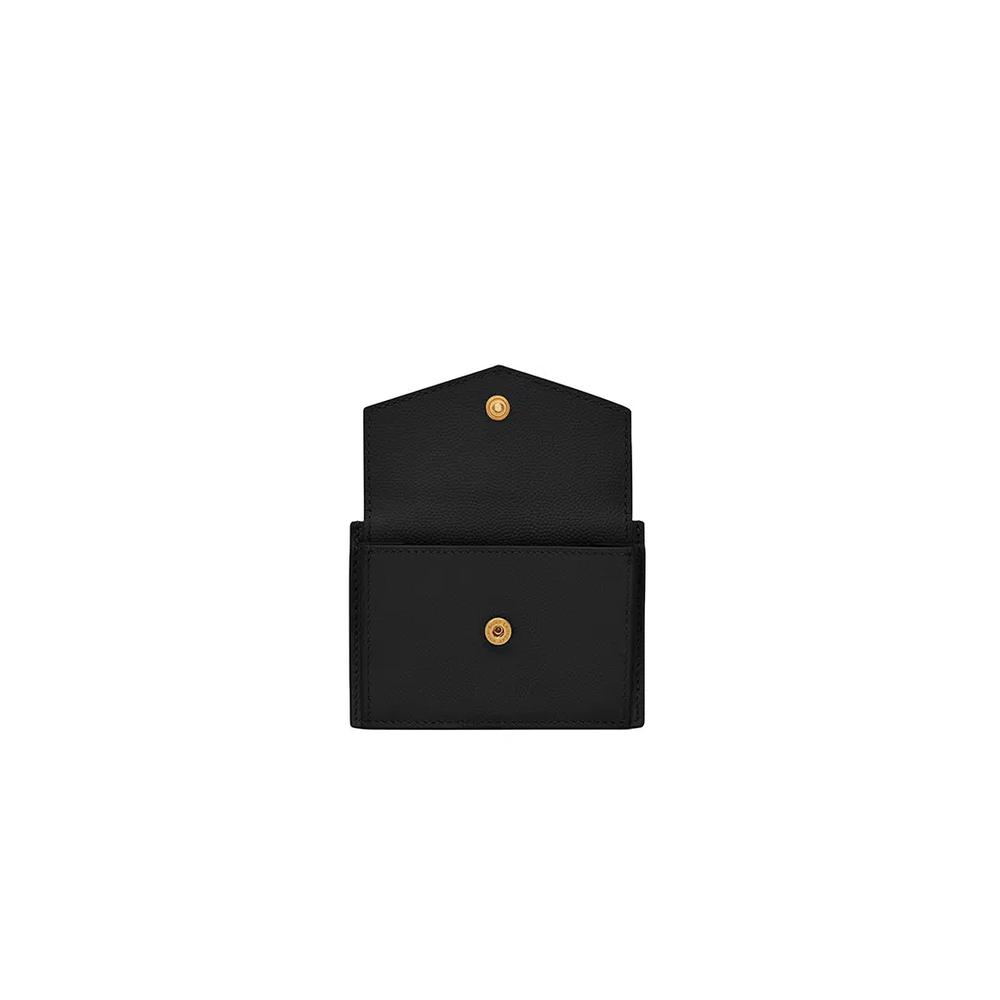 Yves Saint Laurent Uptown Flap Card Holder в черном цвете 4