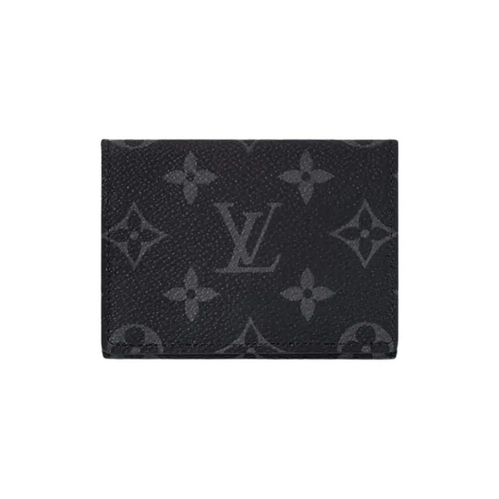 Кошельки Louis Vuitton Envelope Business Card Holder 'Black Monogram Eclipse Canvas' 1
