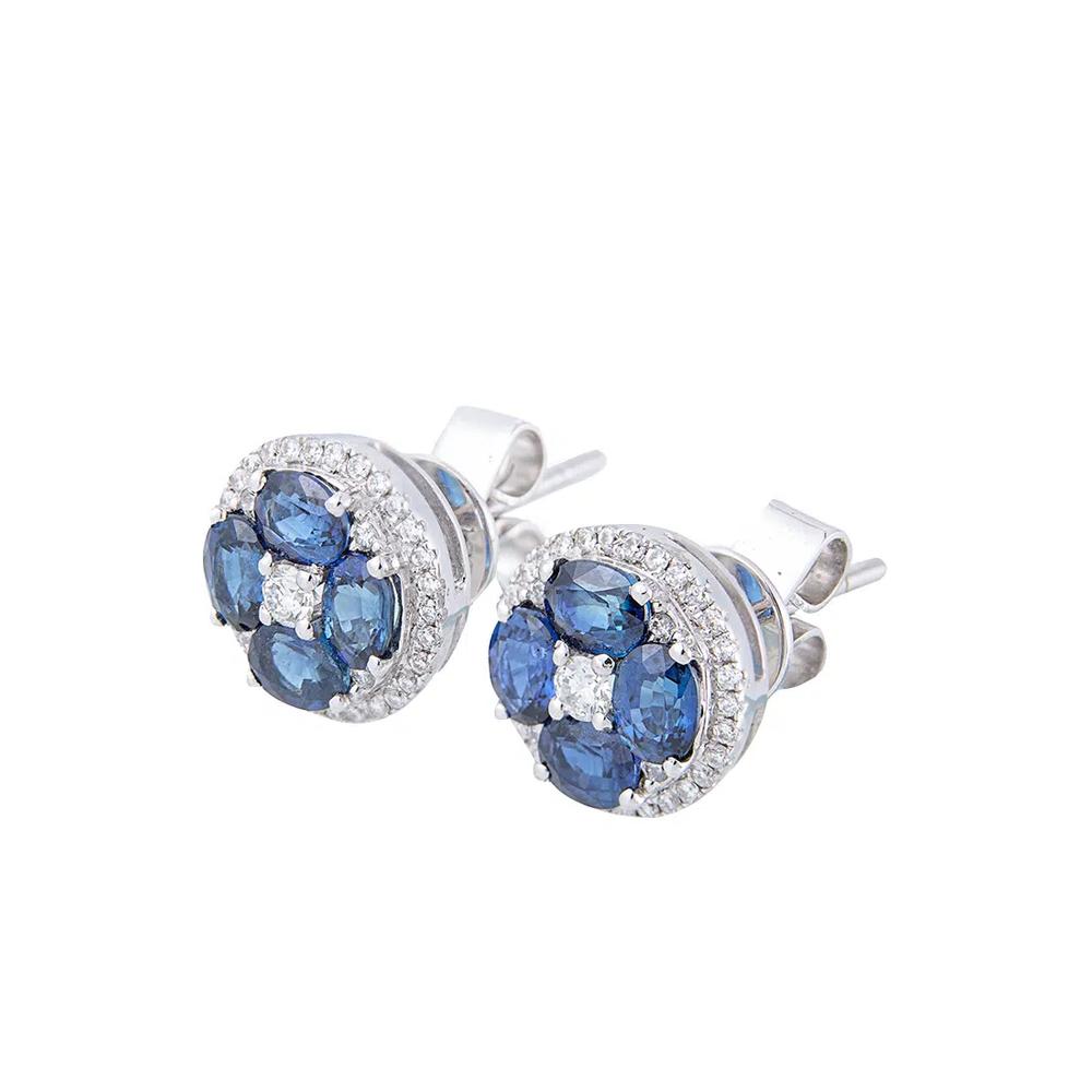 Серьги с бриллиантами из белого золота 18K LITZ DE359 4