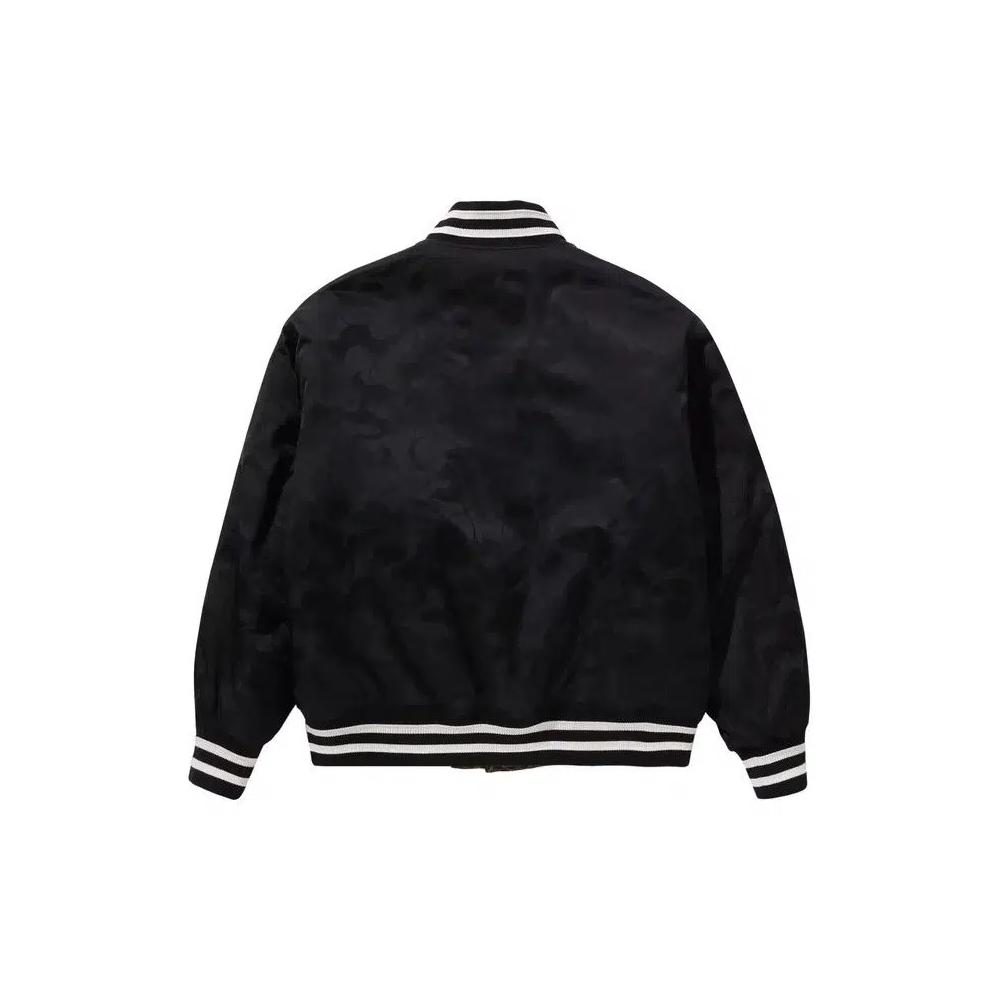 Верхняя одежда BAPE Solid Camo Jacquard Nylon Reversible Bomber Padded Jacket 'Black' 2