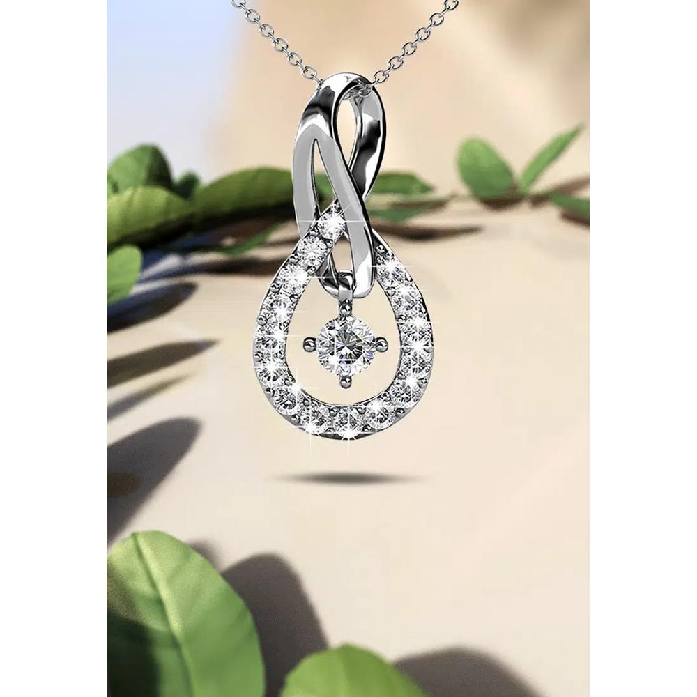 Подвеска-кулон с кристаллами SWAROVSKI® — белое золото/прозрачный 2