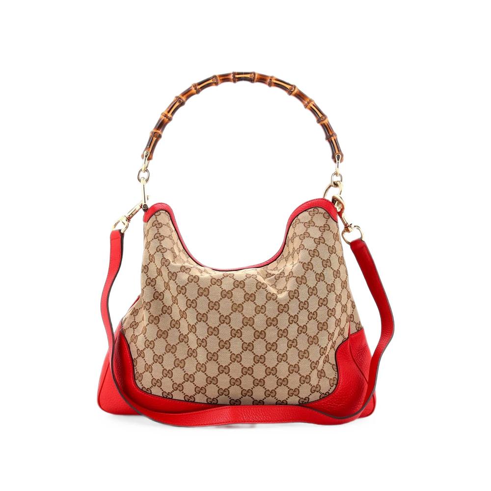 Diana Bamboo Shoulder Bag GG Canvas Medium hobo bag 2