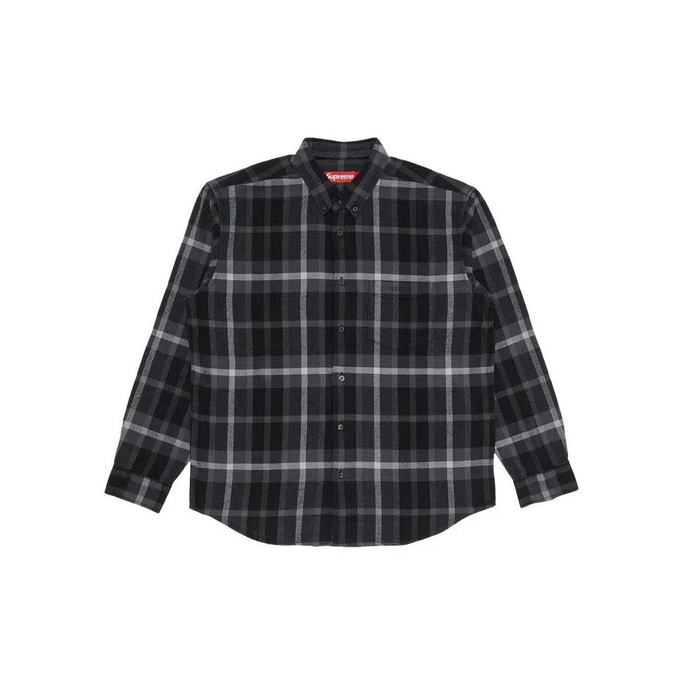 Фланелевые рубашки Supreme Plaid Flannel Shirt 'Black' 1