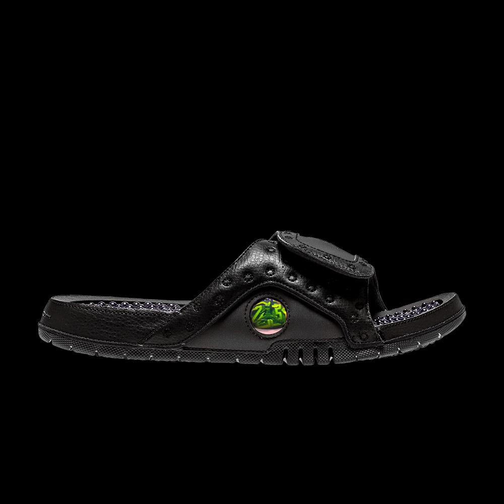 Шлепанцы Air Jordan Hydro 13 Slide «Черный кот» 1