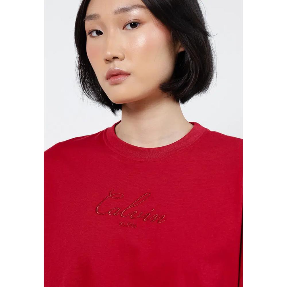 Кроп-топ с логотипом Boxy Crop Script - Calvin Klein Jeans 3