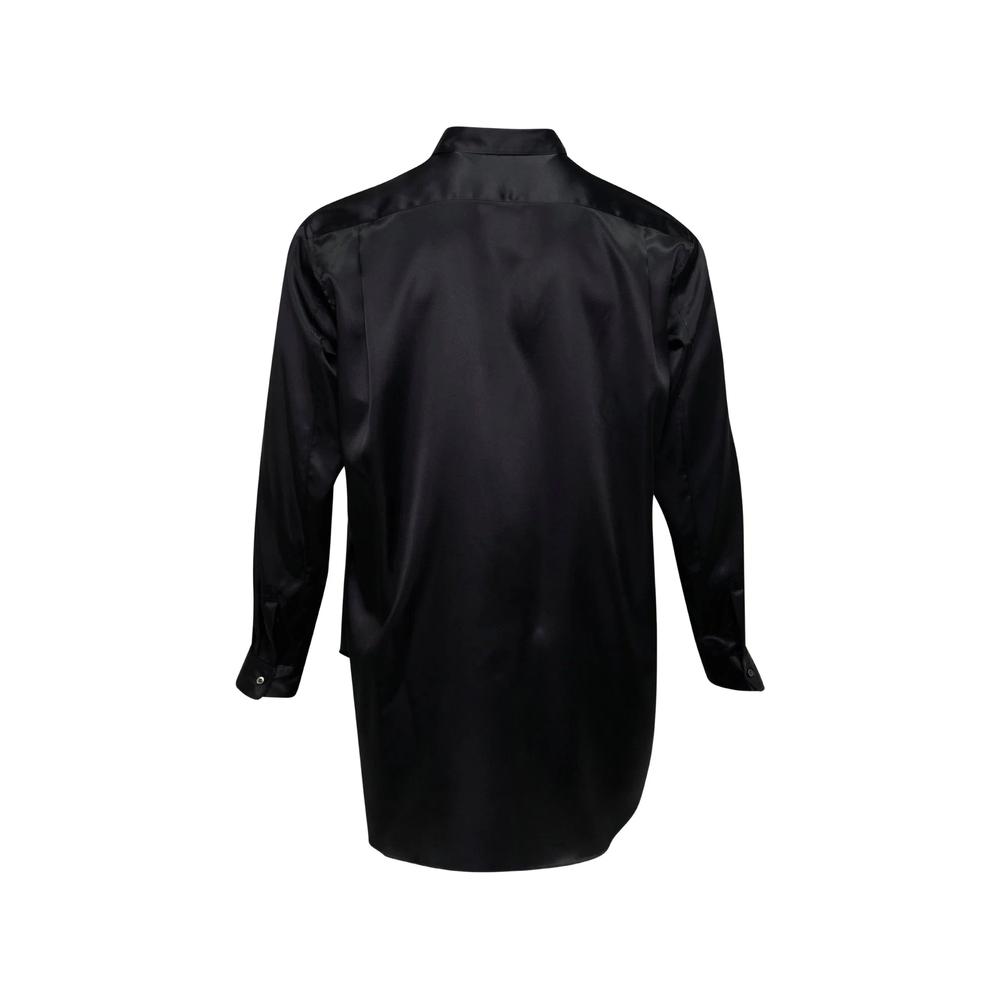 layered satin-finish shirt 2