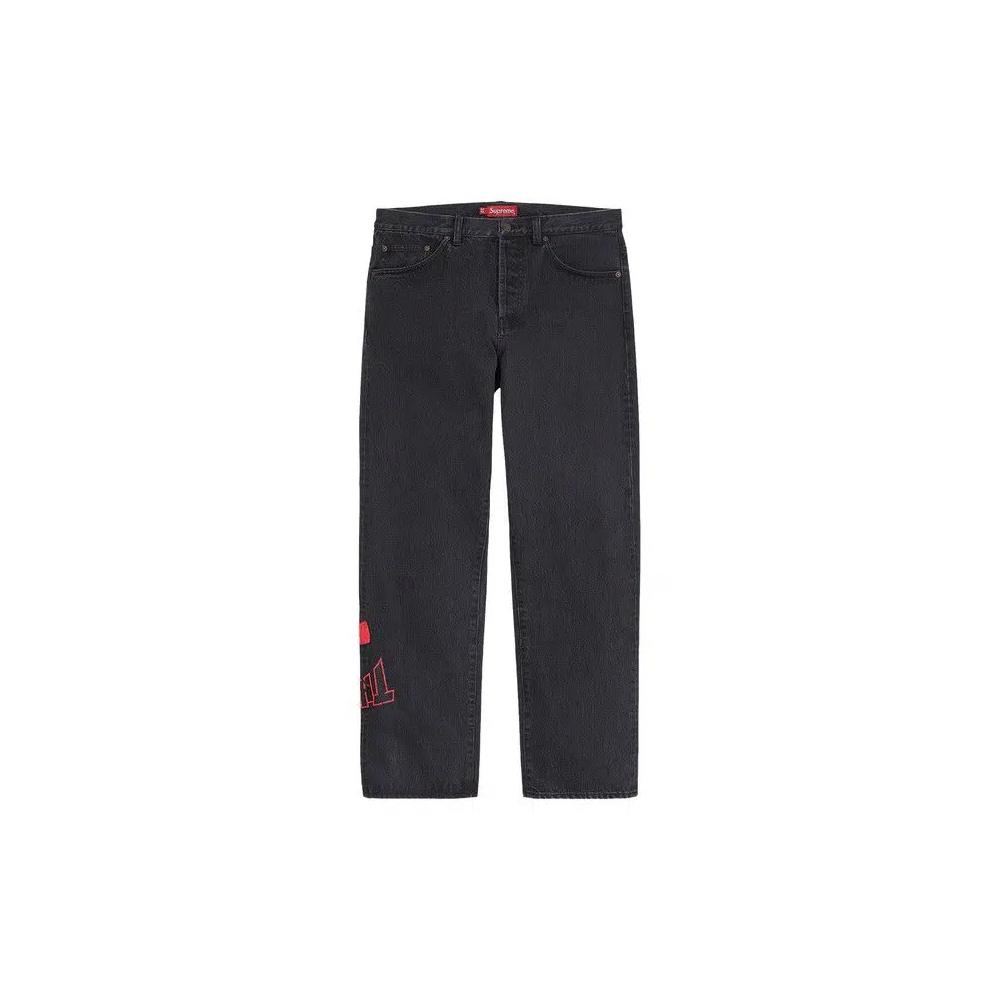 Джинсы Supreme x Thrasher Regular Jean 'Washed Black' 1