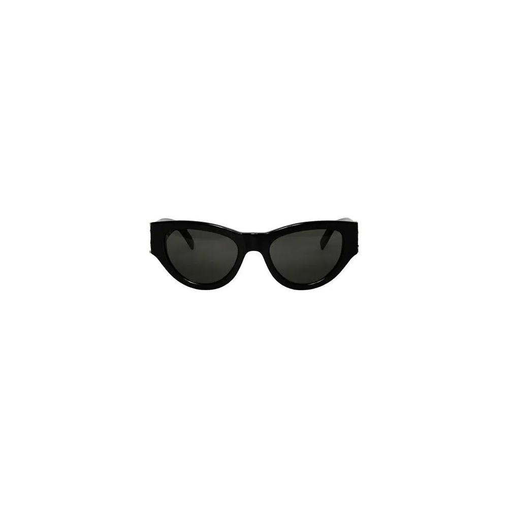 Saint Laurent Shiny Monogram Солнцезащитные очки Cat Eye 'Черный' 1