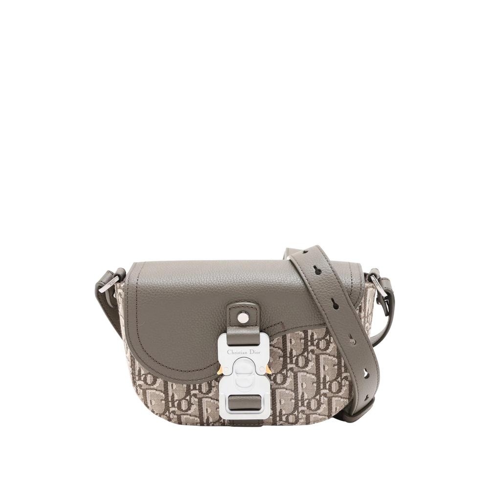 2010-2026 Mini Oblique Canvas Saddle Buckle Messenger Bag crossbody bag 1