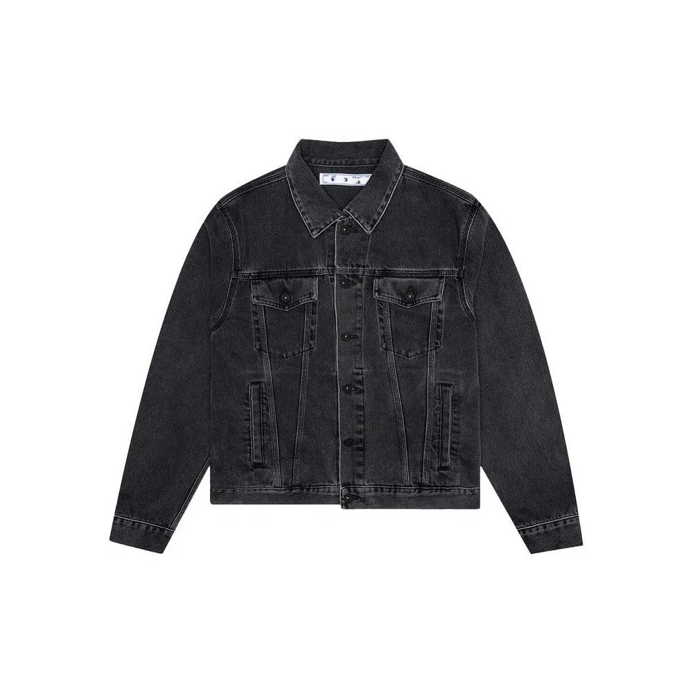 Джинсовые Куртки Off-White Negative Mark Slim Denim Jacket 'Medium Grey' 2