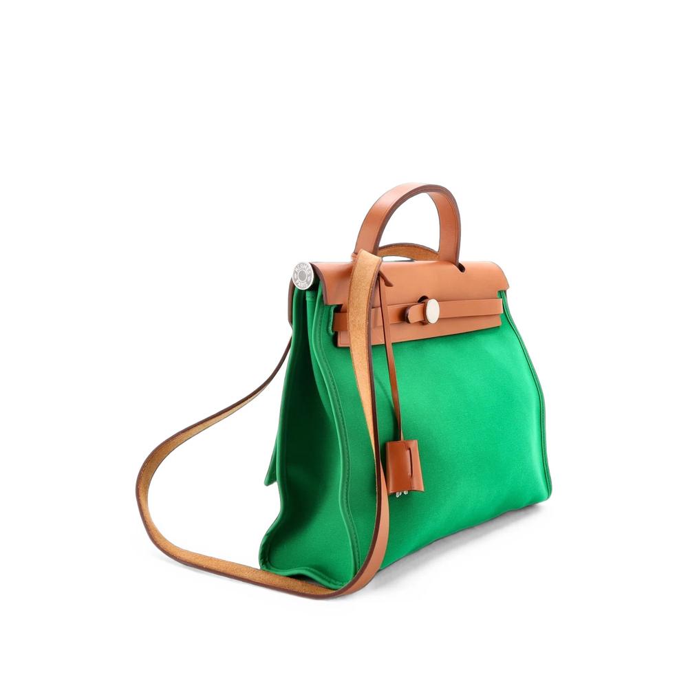 Herbag Zip Leather and Toile 31 shoulder bag 2