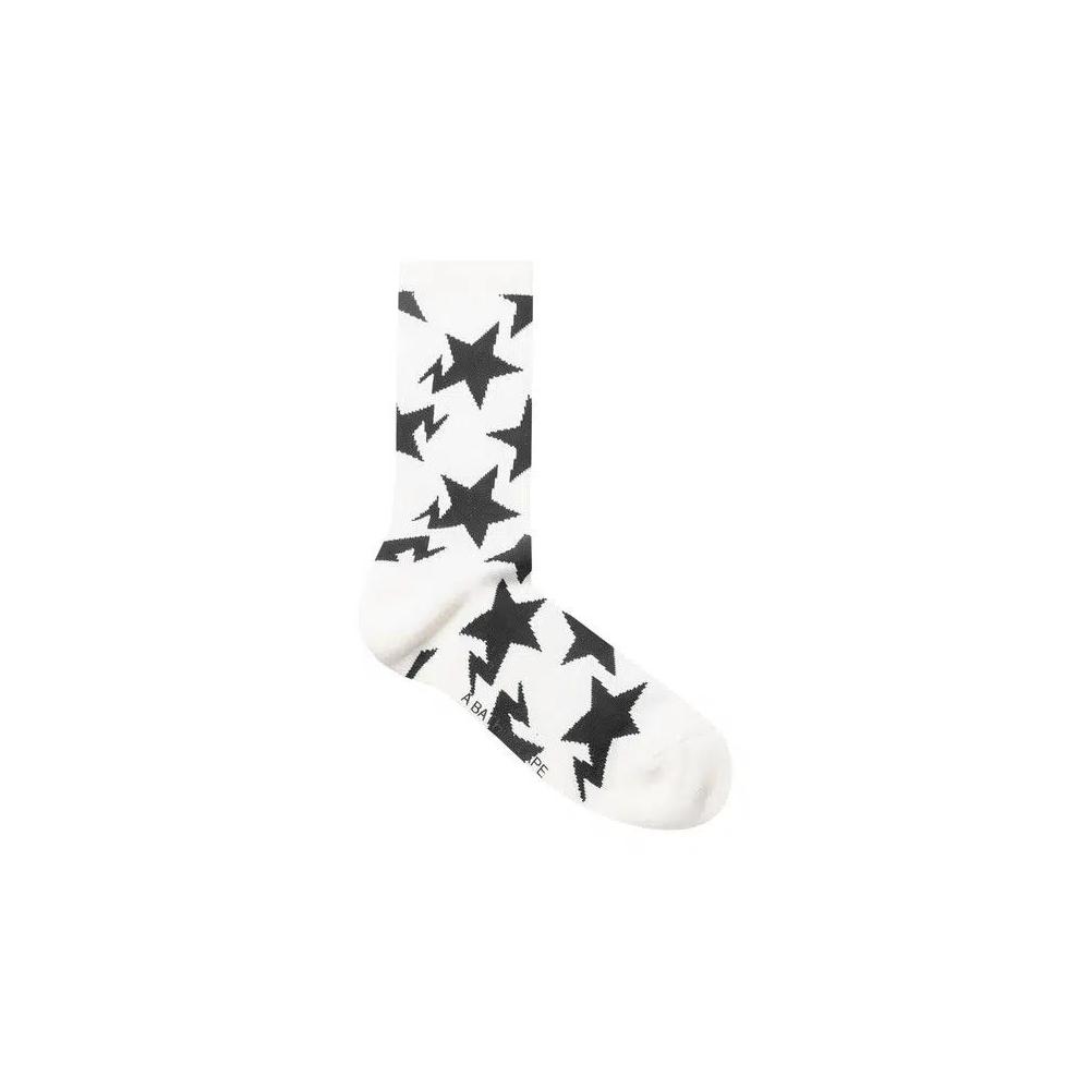 Носки и колготки BAPE Sta Pattern Socks 'White' 1
