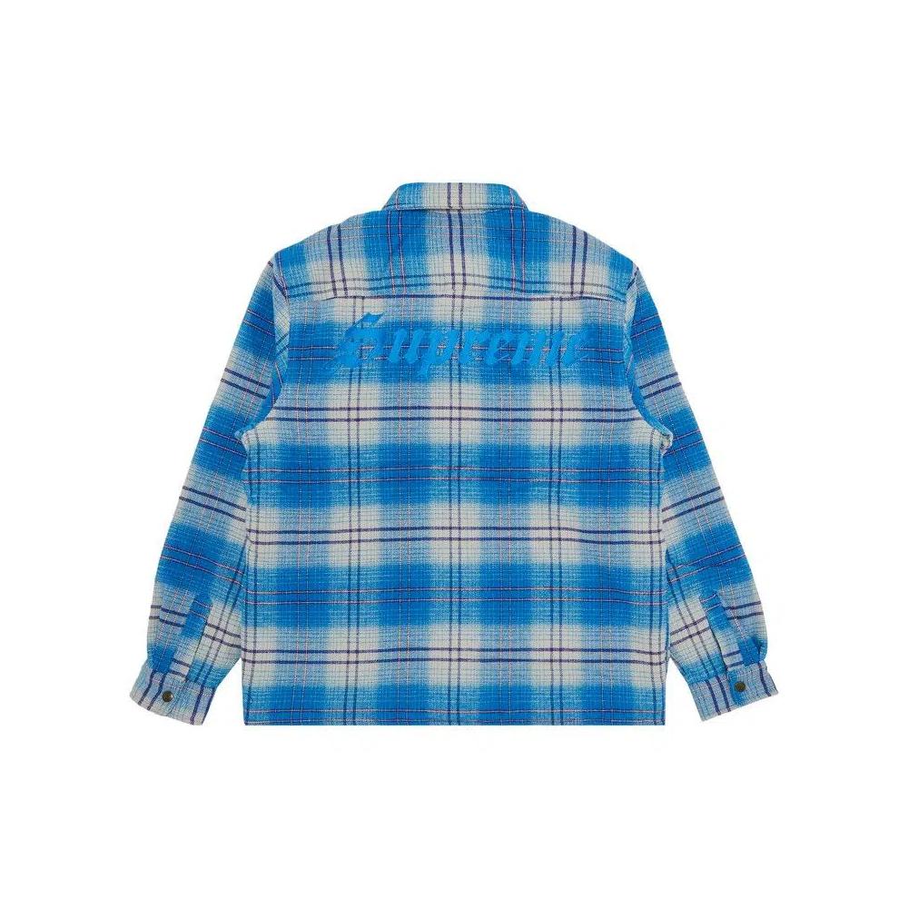 Фланелевые рубашки Supreme Lined Flannel Snap Shirt 'Blue' 2