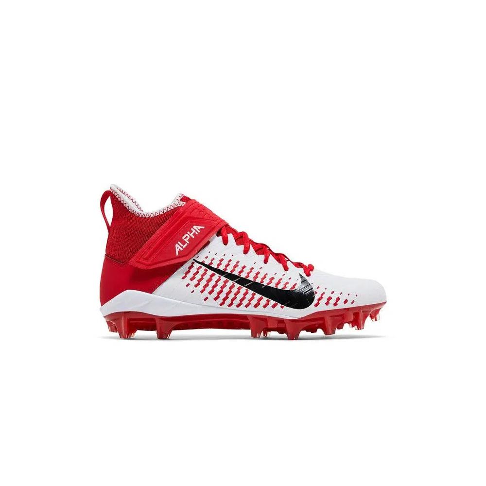 Шиповки Nike Alpha Menace Pro 2 Mid 'White University Red' 1