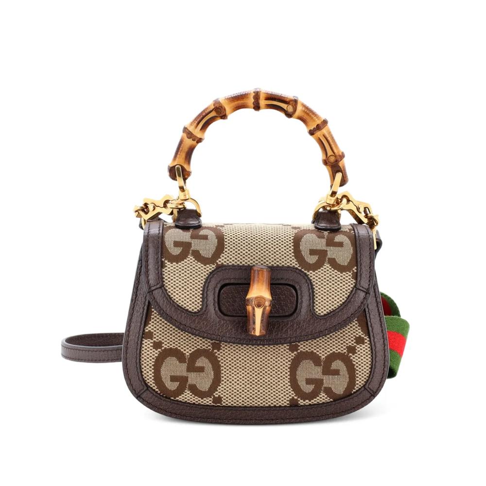 Сумка через плечо Bamboo 1947 Top Handle Bag Jumbo GG Canvas Mini 1