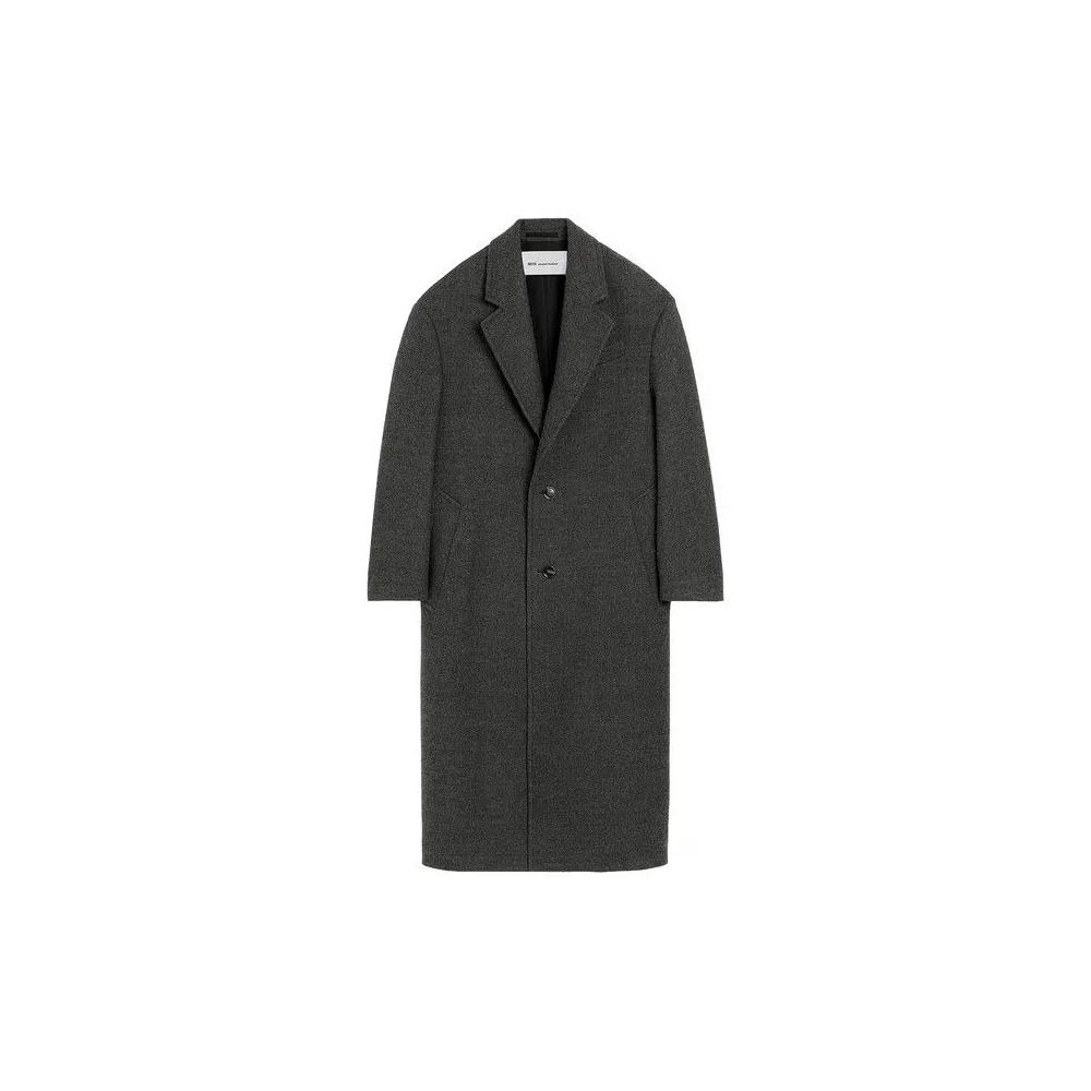 Пальто Ami Single Breasted Long Cozy Coat 'Gris Carbone' 2