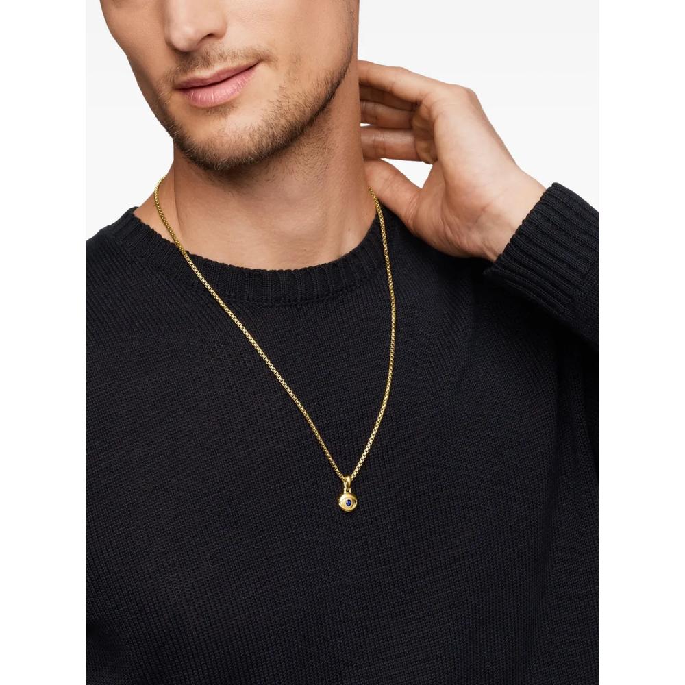 Подвеска Evil Eye из желтого золота с сапфирами (14.5 мм) 2