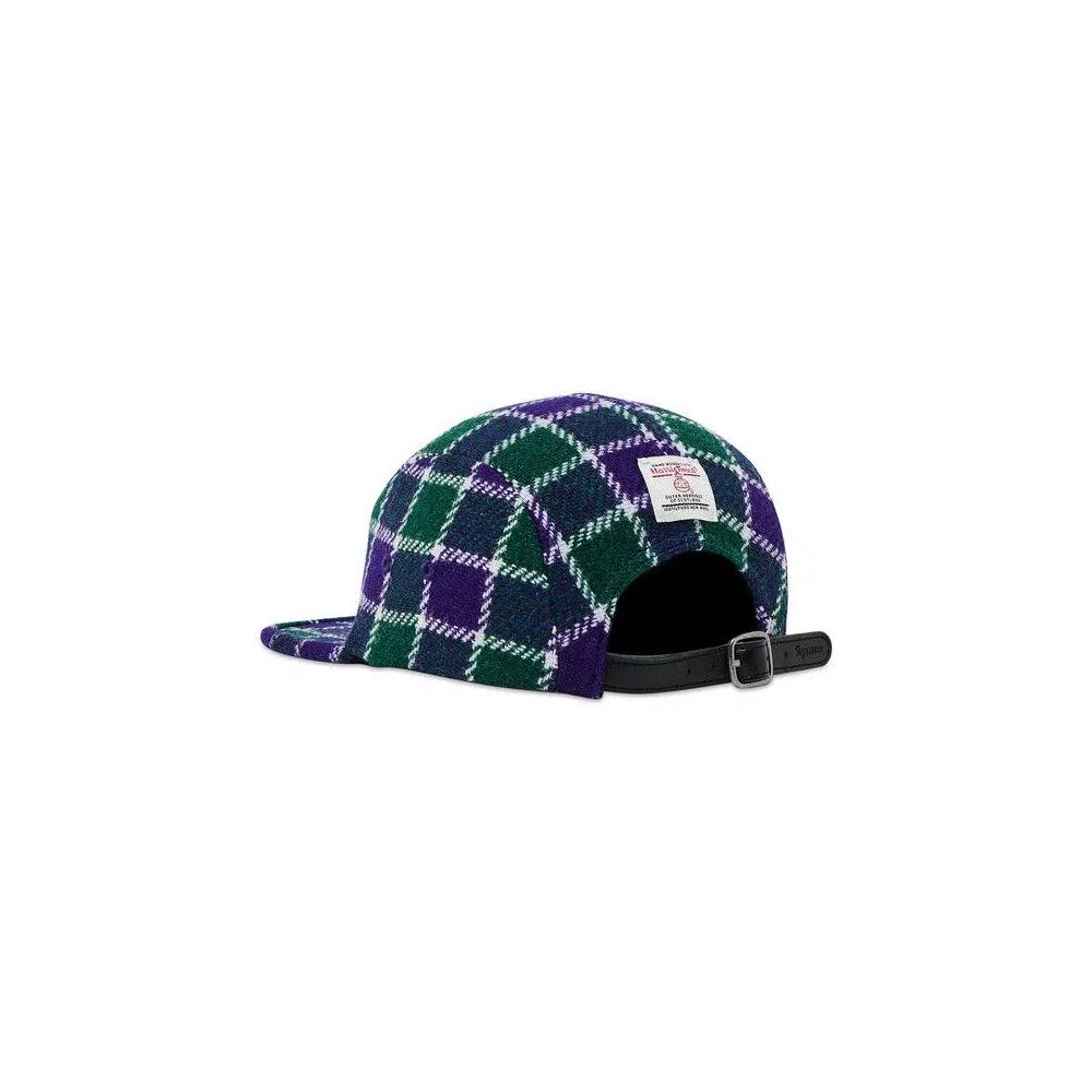 Кепки Supreme Harris Tweed Camp Cap 'Green Plaid' 3