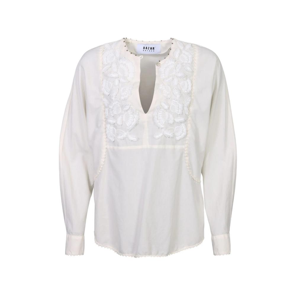 embroidered tassel-trim blouse 1