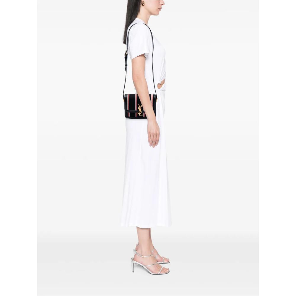 Маленькая сумка через плечо Canvas Striped Solferino Satchel In Box (2021 год) 2