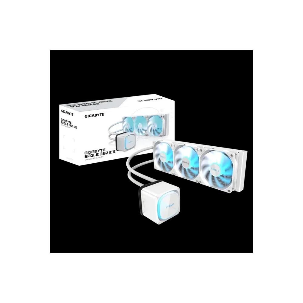 GIGABYTE EAGLE 360 ICE 360mm ARGB водяное охлаждение - White белый 5