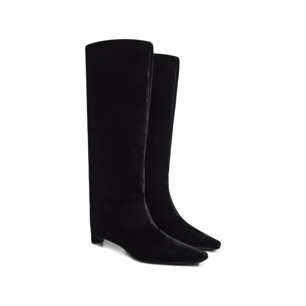Naomi kitten heel velvet boots 2