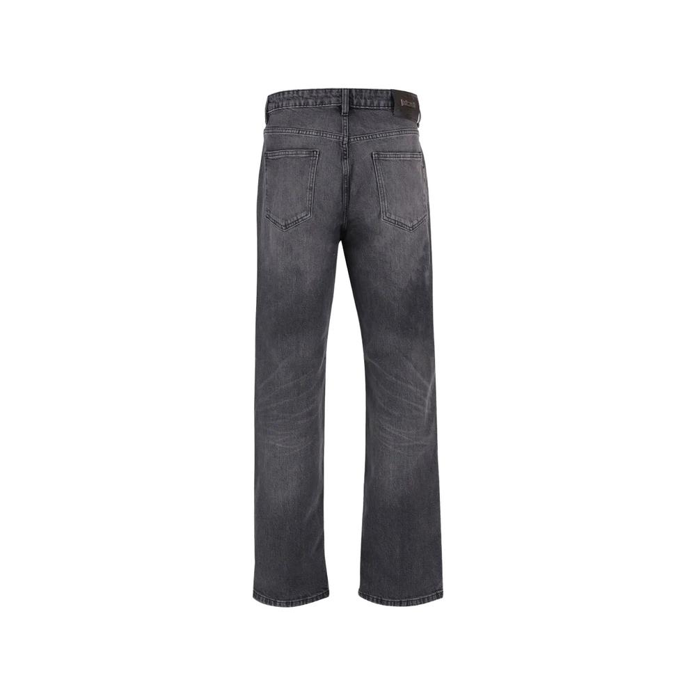 Прямые джинсы с эффектом потертости 2