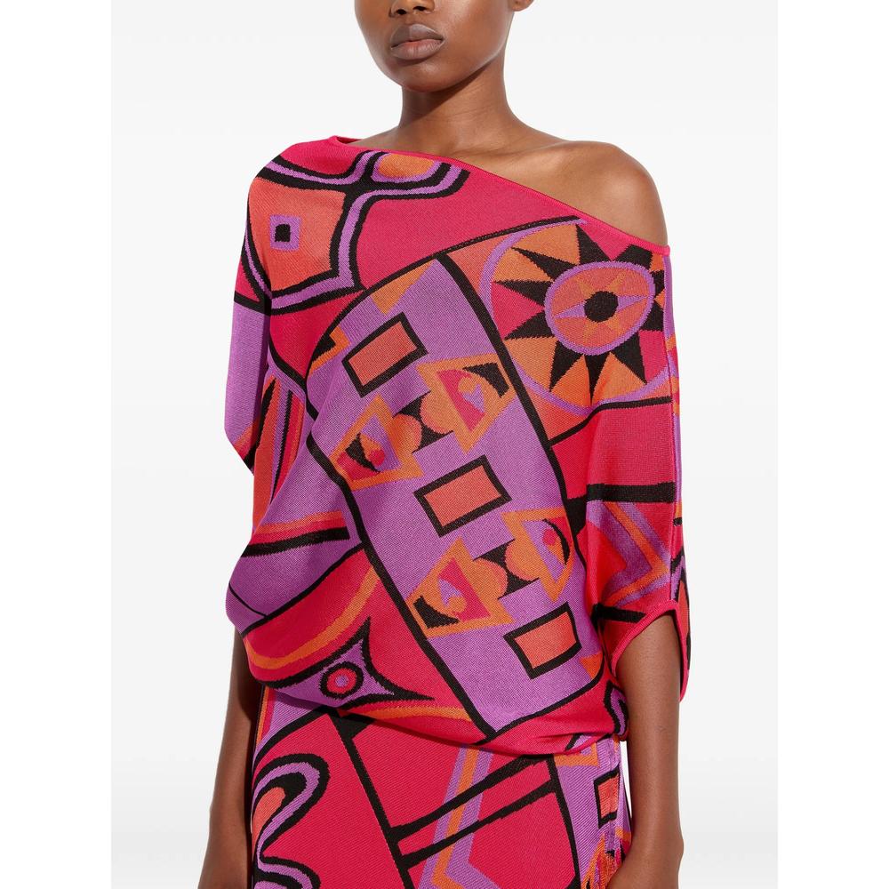 jacquard draped top 1