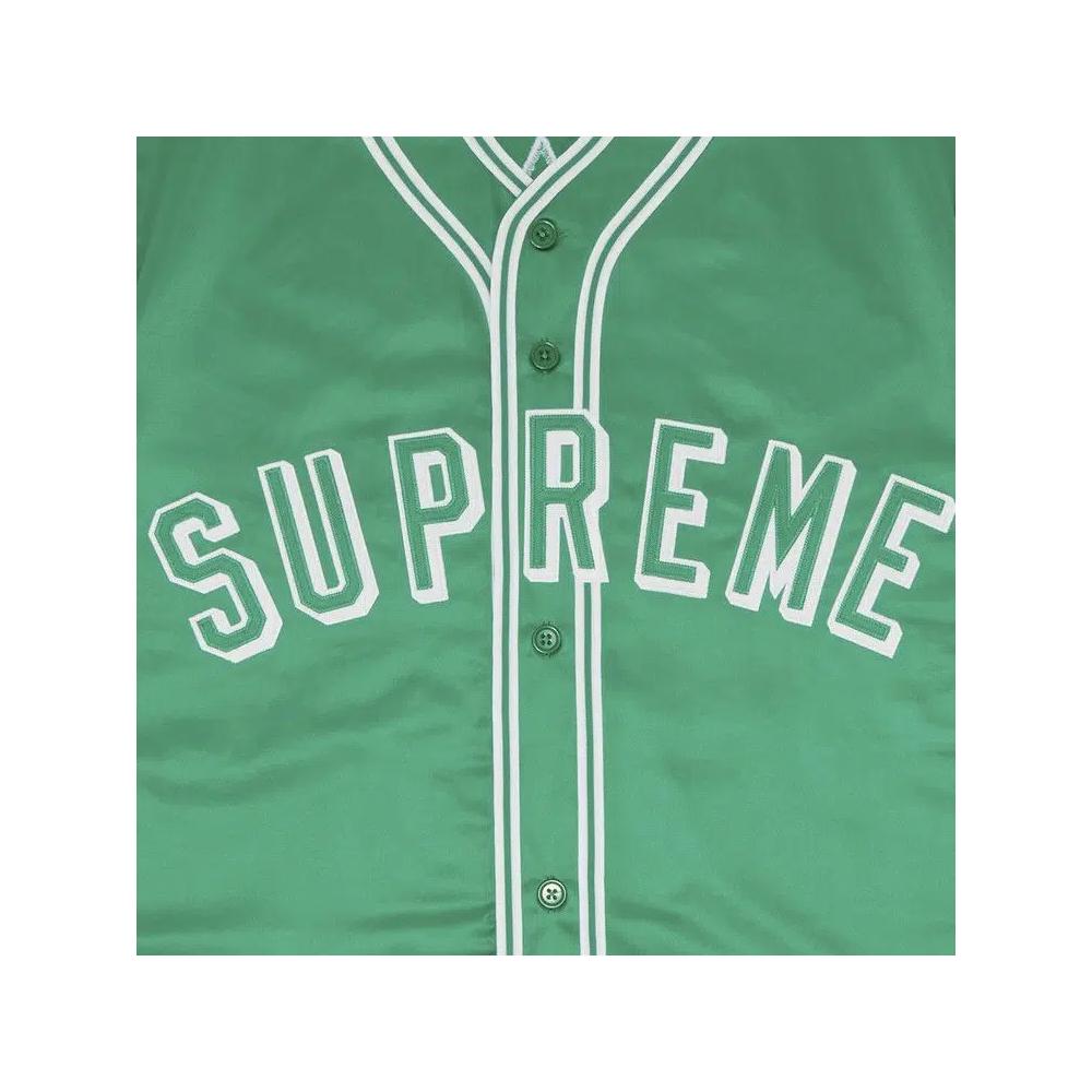 Jerseys Supreme x Mitchell & Ness Satin Baseball Jersey 'Зеленый' 3