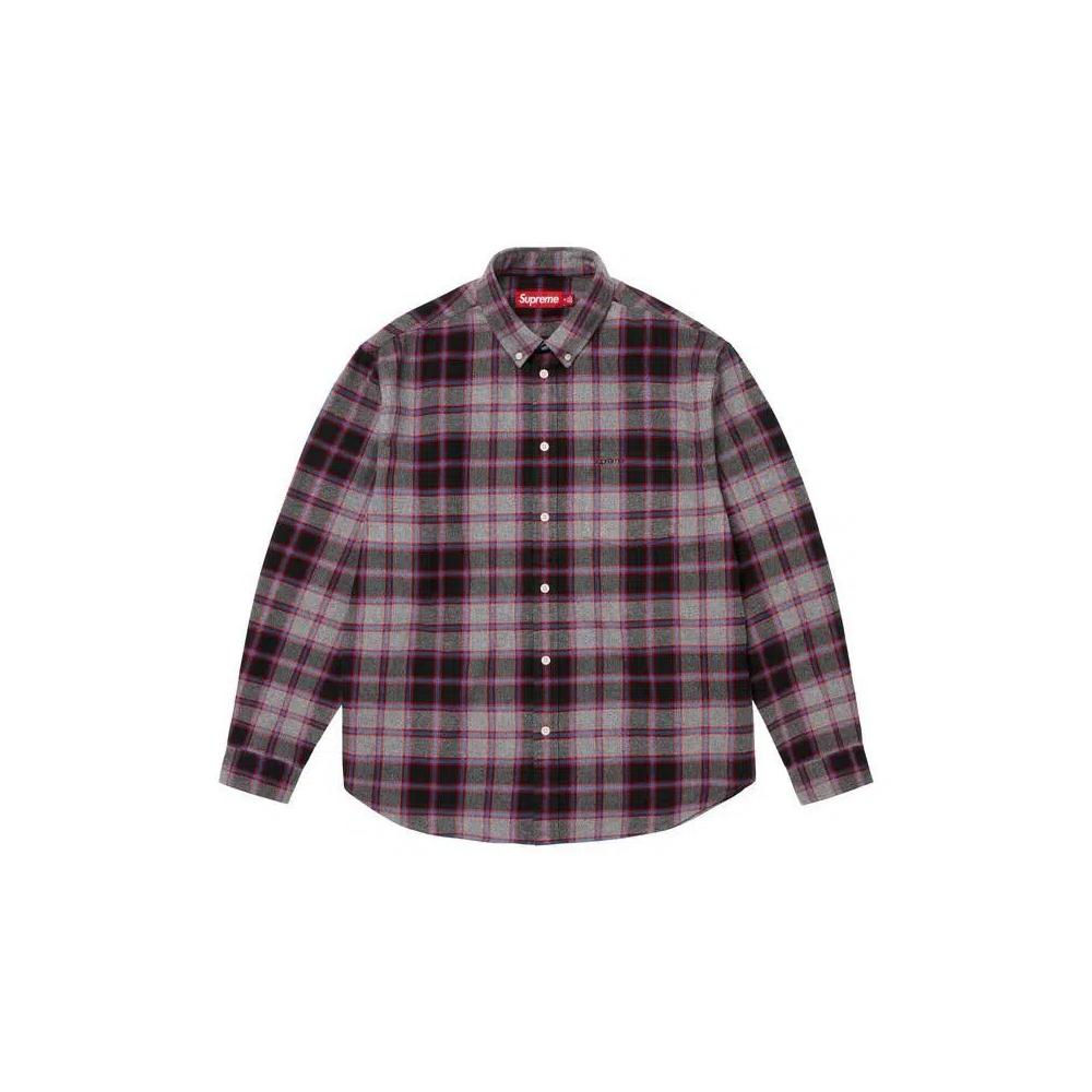 Фланелевые рубашки Supreme Plaid Flannel Shirt 'Серый' 1