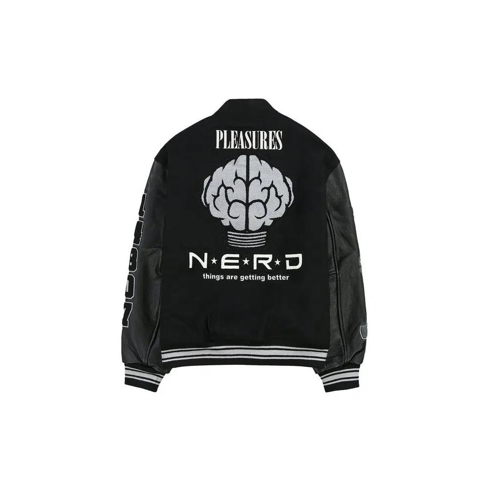 Университетские куртки Pleasures Nerd Varsity 'Черный' 2