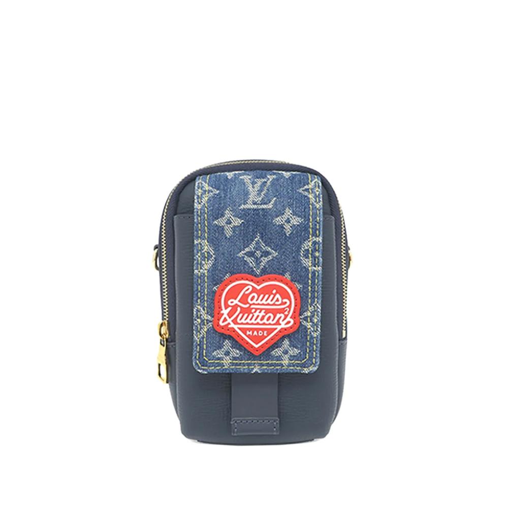Сумка через плечо Nigo Monogram Denim and Taurillon Double Phone Pouch (2021-2026 годы) 1