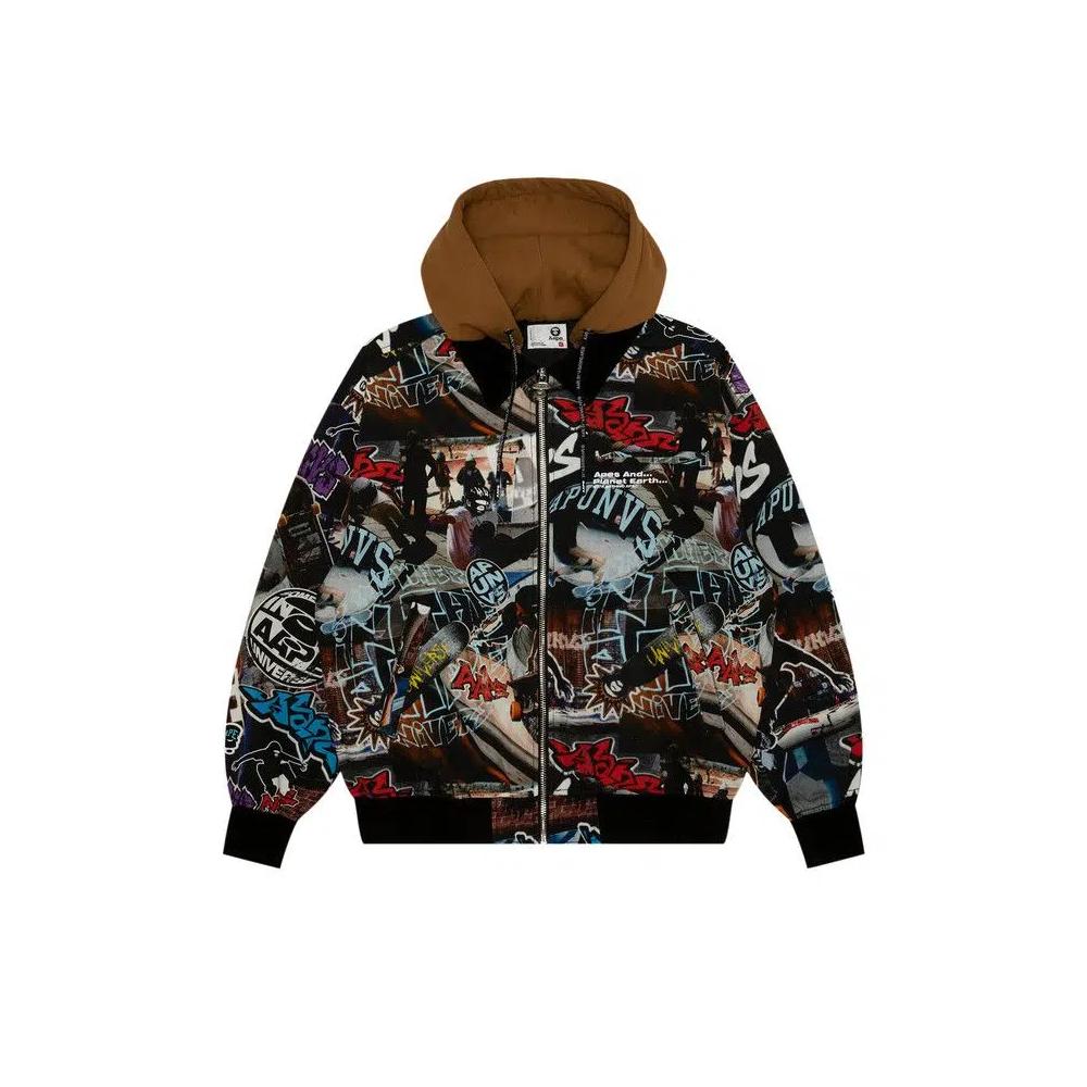 Jackets AAPE Logo Graffiti Print Hooded Jacket 'Мульти' 1