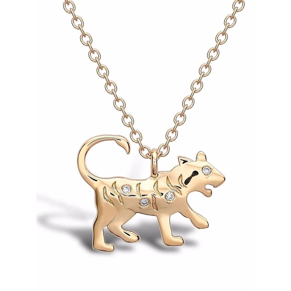 Колье Zodiac Tiger из желтого золота с бриллиантами 1
