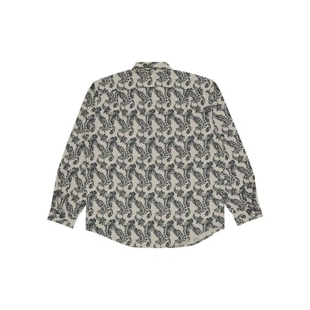 Фланелевые рубашки Supreme Paisley Flannel Shirt 'White' 2