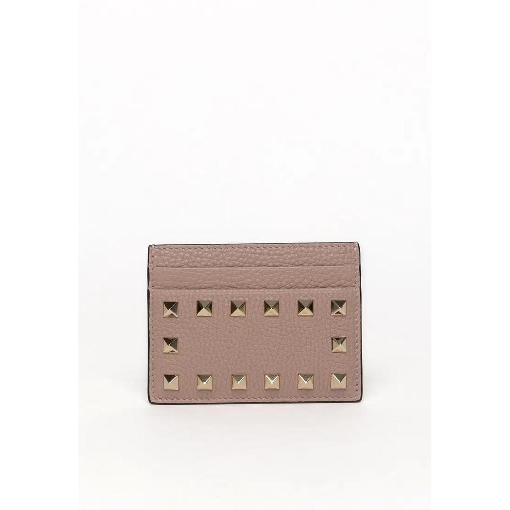 Картхолдер Rockstud из зернистой телячьей кожи 1