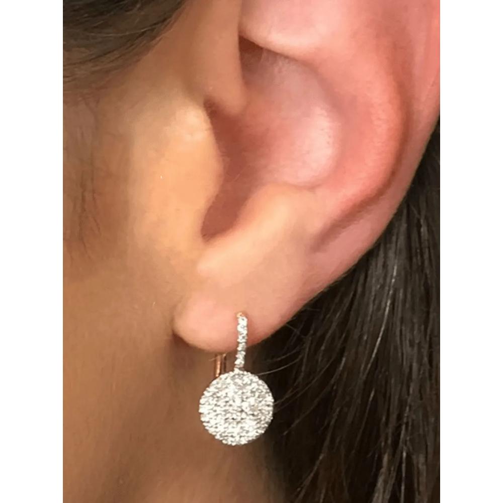 14K white gold petite Infinity diamond earrings 2