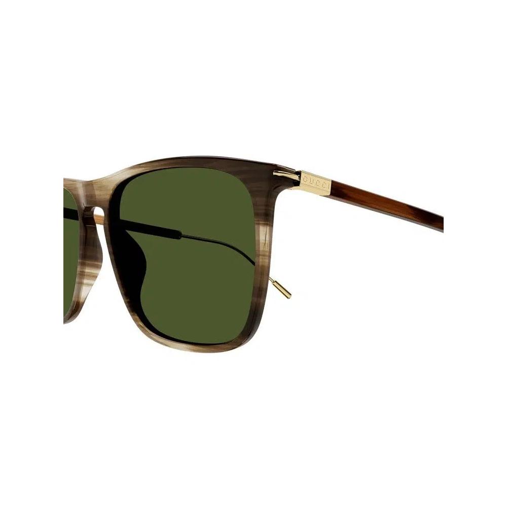Очки солнцезащитные Gucci Square 'Havana/Gold/Green' 3