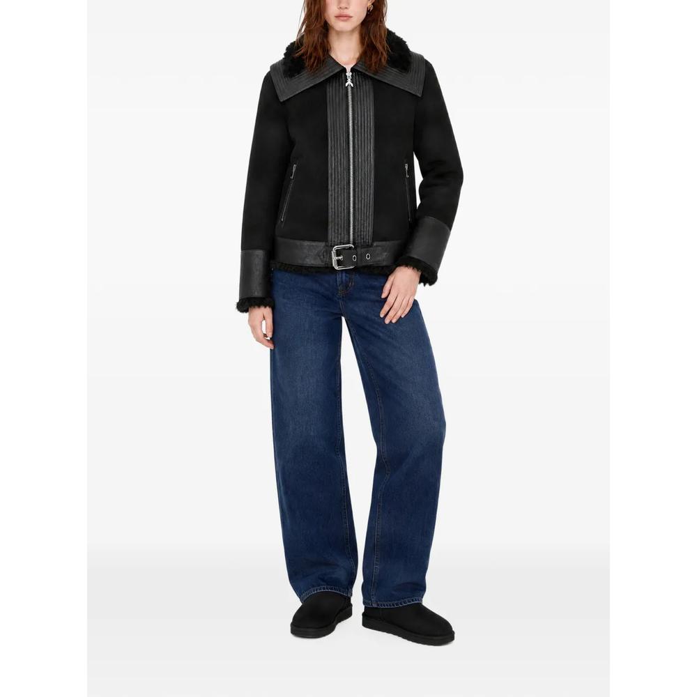 belted faux-shearling jacket 2