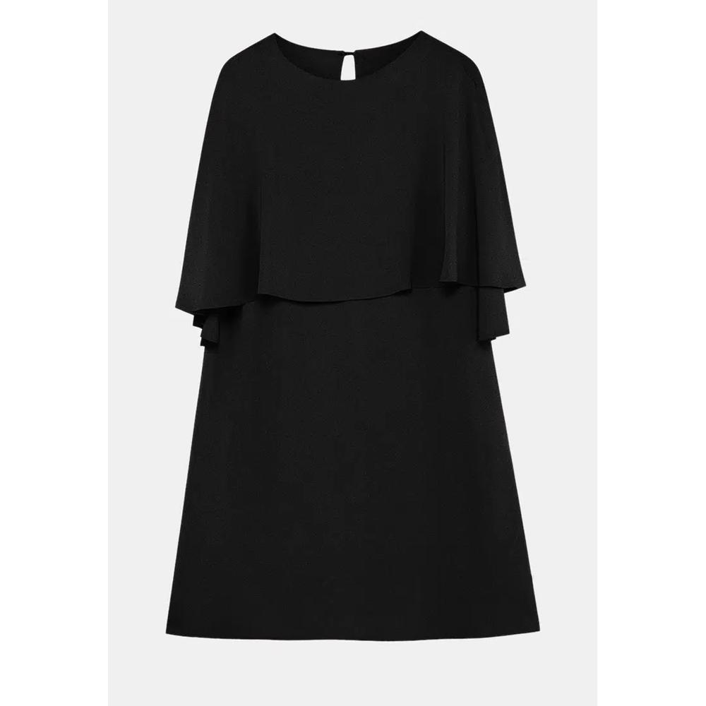 Черное платье plus size, марокен, тканое 4