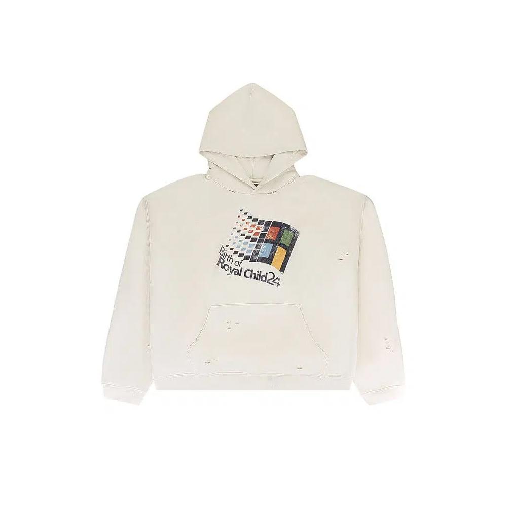 Худи Birth Of Royal Child Windows24 Retro Distressed Hoodie 'White' 1