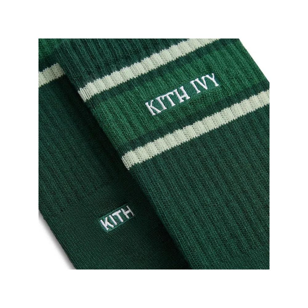 Носки и колготки Kith Ivy For Wilson Stripe Logo Crew Socks 'Ivy Green' 2