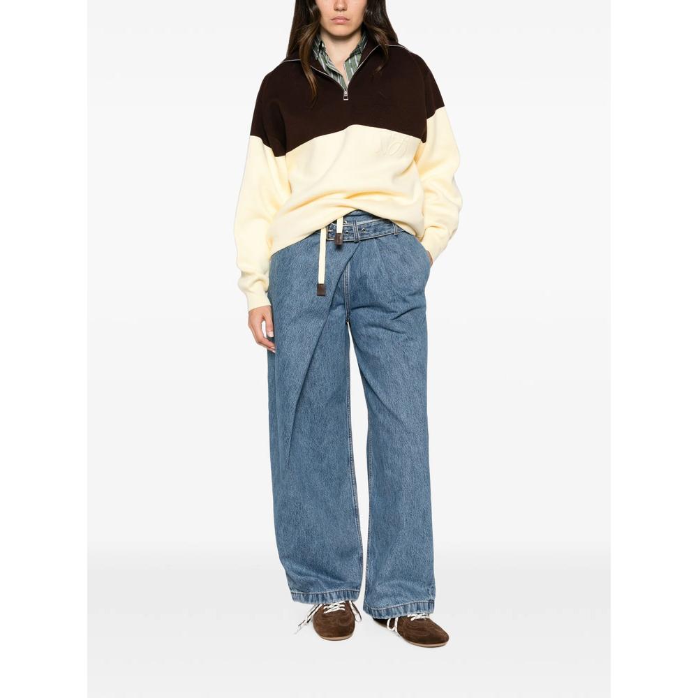Anagram-embroidered colour-block sweater 1